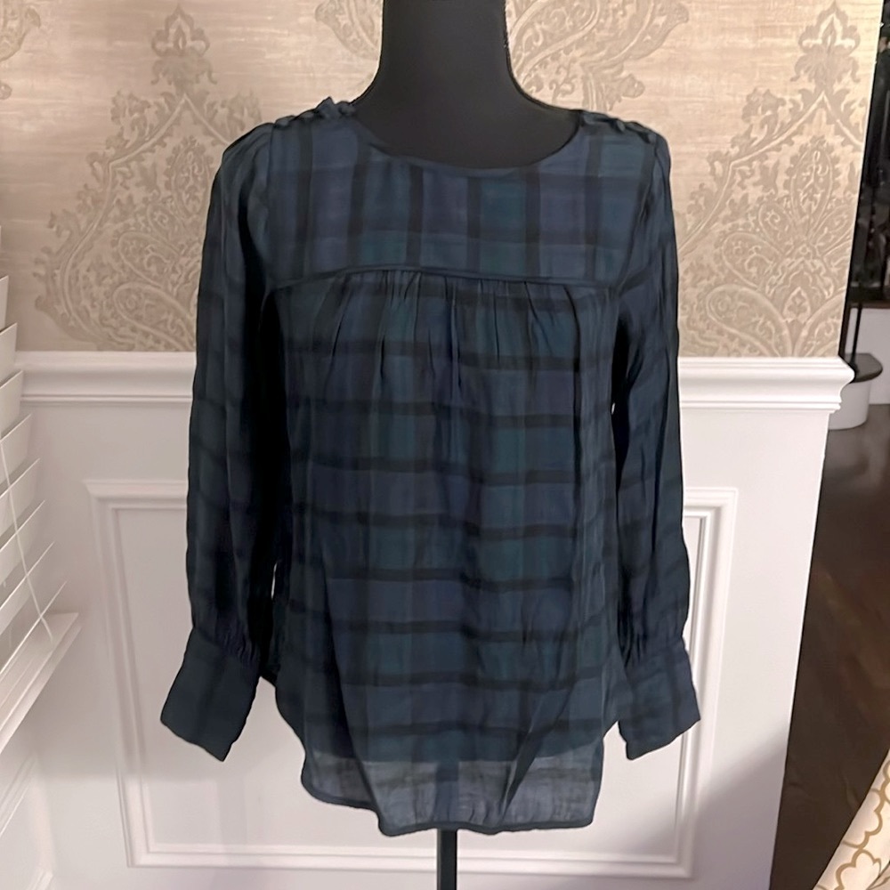 LOFT | Scotch green and blue plaid Size XXS